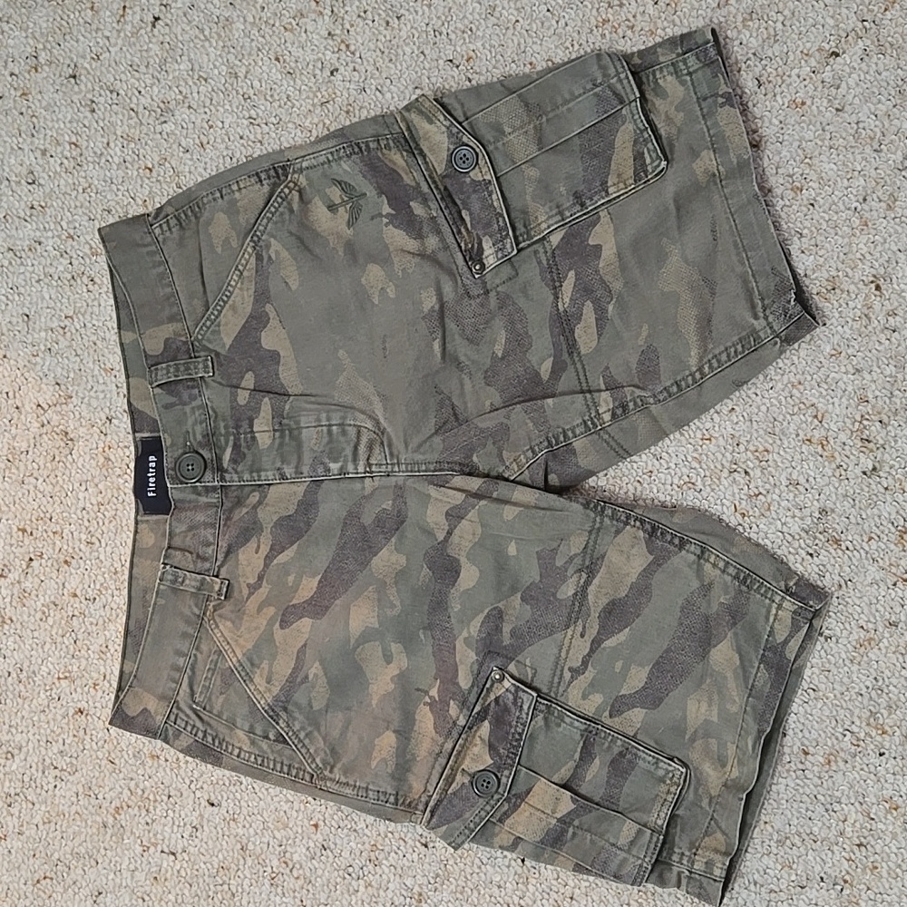 Firetrap Born In London Camo Cargo Shorts